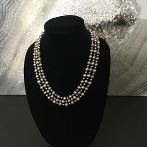 Gorgeous Gray Pearl Opera Length Necklace